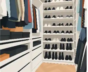 His closet